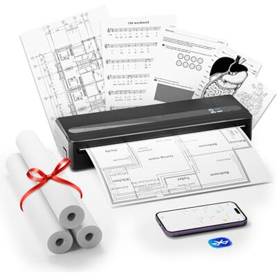 BORN4SHIP PB821 Draagbare thermische printer A4 Bluetooth-printer zonder inkt voor mobiele telefoon en computer, ondersteunt multisize papier, voor kantoor, reizen, studie, thuis BORN4SHIP PB821 Draagbare thermische printer A4 Bluetooth-printer zonder inkt voor mobiele telefoon en computer, ondersteunt multisize papier, voor kantoor, reizen, studie, thuis