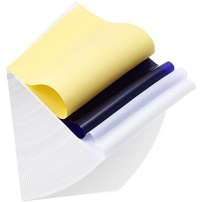 Frevoitna 40 vellen transferpapier tatoeages, stencil tatoeages, tijdelijke overdracht, thermische tatoeages, papier, carbon tattoo-sjabloon, voor inkjetprinters, laser en thermische printers Frevoitna 40 vellen transferpapier tatoeages, stencil tatoeages, tijdelijke overdracht, thermische tatoeages, papier, carbon tattoo-sjabloon, voor inkjetprinters, laser en thermische printers