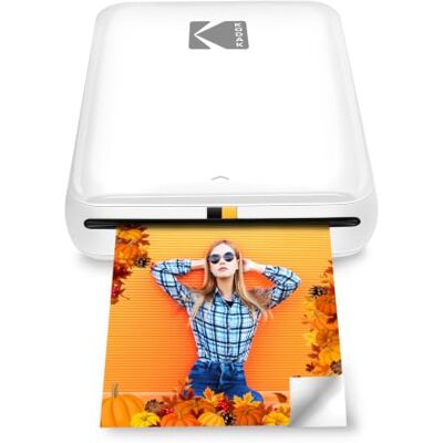Kodak Step Instant Draagbare smartphone-fotoprinter draadloze mini-kleurenprinter zelfklevende foto's zink 5 x 7,6 cm compatibel met Bluetooth met iOS en Android speelse editor-app, wit Kodak Step Instant Draagbare smartphone-fotoprinter draadloze mini-kleurenprinter zelfklevende foto's zink 5 x 7,6 cm compatibel met Bluetooth met iOS en Android speelse editor-app, wit