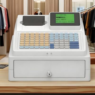 HuanSebesity Elektronische kassa,Professionele kassa,8 Digital Display Dispush Register,Met Geldcassette En Thermische Printer HuanSebesity Elektronische kassa,Professionele kassa,8 Digital Display Dispush Register,Met Geldcassette En Thermische Printer