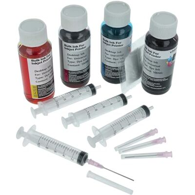 vhbw 4 x navulinkt compatibel met Canon Pixma G3501, G3510 printer, Dye Cyaan, Dye Magenta, Dye zwart, Dye geel vhbw 4 x navulinkt compatibel met Canon Pixma G3501, G3510 printer, Dye Cyaan, Dye Magenta, Dye zwart, Dye geel