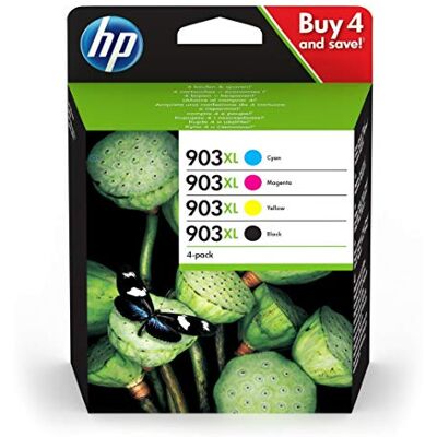 HP 903XL inktpatronen, zwart, cyaan, magenta, geel (3HZ51AE) voor OfficeJet 6950, OfficeJet Pro 6960 / 6970, 4 stuks HP 903XL inktpatronen, zwart, cyaan, magenta, geel (3HZ51AE) voor OfficeJet 6950, OfficeJet Pro 6960 / 6970, 4 stuks