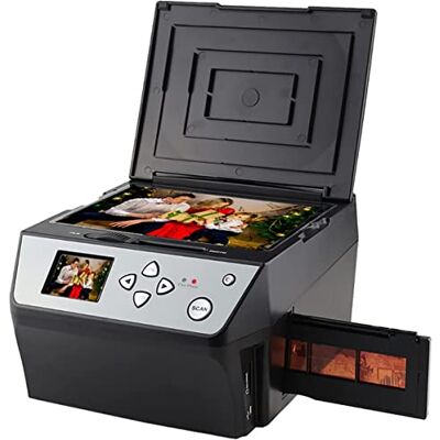 Generic Digitale film- en dia-scanner met 22 MP, converteert kleur en zwart-wit 35 mm, 110 negatieve films dia's/foto's/documenten/visitekaartjes in digitale JPEG-foto's Generic Digitale film- en dia-scanner met 22 MP, converteert kleur en zwart-wit 35 mm, 110 negatieve films dia's/foto's/documenten/visitekaartjes in digitale JPEG-foto's