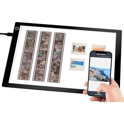 DigitPro Negatieve diascanner, 35 x 9 inch, led-lichtpaneel, schuifscanner voor scannen, draagbare led-lichttafelscanner, converteert dia's van 35 DigitPro Negatieve diascanner, 35 x 9 inch, led-lichtpaneel, schuifscanner voor scannen, draagbare led-lichttafelscanner, converteert dia's van 35