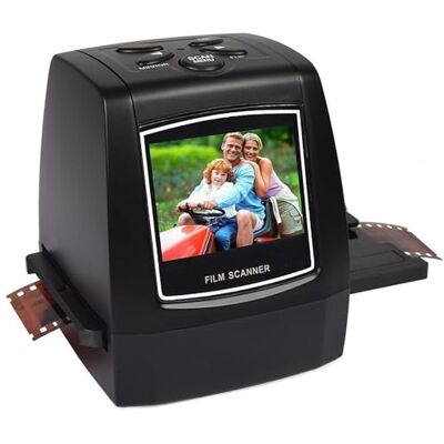 PLABNK Mini negatieve scanner 35 mm/135 mm, dia-converter 2,4 inch, lcd-display, automatische instelling van belichting en kleurbalans, digitale fotoviewer PLABNK Mini negatieve scanner 35 mm/135 mm, dia-converter 2,4 inch, lcd-display, automatische instelling van belichting en kleurbalans, digitale fotoviewer