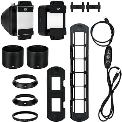 JJC ES-2 Film Scanner Adapter met 6500K USB LED Light Set, Negatieve Film Kopie Scanner Converteert 35 mm negatieven naar digitale JPEG JJC ES-2 Film Scanner Adapter met 6500K USB LED Light Set, Negatieve Film Kopie Scanner Converteert 35 mm negatieven naar digitale JPEG