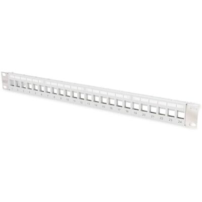 Digitus Patchpaneel, modulair, voor keystone-modules, 19 inch, 24 poorten, afgeschermd, rackmontage, 1U V2, grijs Digitus Patchpaneel, modulair, voor keystone-modules, 19 inch, 24 poorten, afgeschermd, rackmontage, 1U V2, grijs