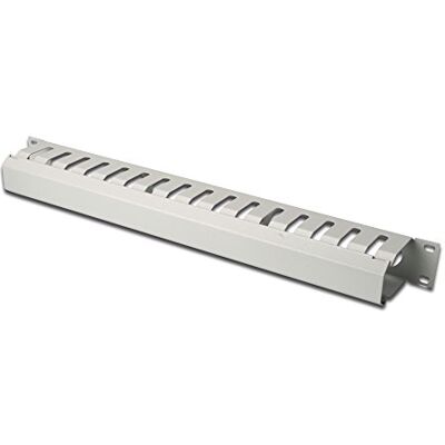Digitus -kabelbeheerkooi, 1U, 48 cm, kabelinvoer, verwijderbare kap, grijs Digitus -kabelbeheerkooi, 1U, 48 cm, kabelinvoer, verwijderbare kap, grijs