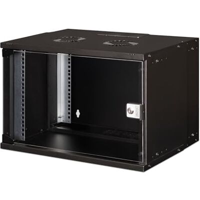 Digitus Netwerkkast, 19 inch rack 7 UH, niet gemonteerd, wandmontage, diepte 400 mm, werkdiepte 319,25 mm, draagvermogen 60 kg, glazen deur, SOHO Pro serie, zwart Digitus Netwerkkast, 19 inch rack 7 UH, niet gemonteerd, wandmontage, diepte 400 mm, werkdiepte 319,25 mm, draagvermogen 60 kg, glazen deur, SOHO Pro serie, zwart