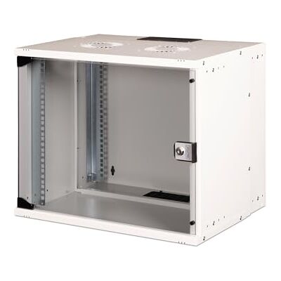 Digitus Netwerkkast, 19 inch 9 UH, niet gemonteerd, wandmontage Diepte: 400 mm, werkdiepte: 319,25 mm, wandmontage, belastbaar tot 60 kg, glazen deur Digitus Netwerkkast, 19 inch 9 UH, niet gemonteerd, wandmontage Diepte: 400 mm, werkdiepte: 319,25 mm, wandmontage, belastbaar tot 60 kg, glazen deur