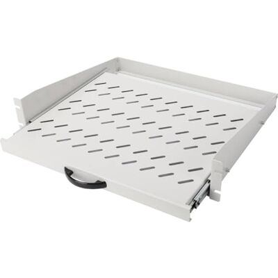 Digitus Uitbreidbare plank 19 inch 2UH voorbevestiging toegestane belasting 30 kg voor netwerk- en serverkasten vanaf 450 mm kastdiepte grijs Digitus Uitbreidbare plank 19 inch 2UH voorbevestiging toegestane belasting 30 kg voor netwerk- en serverkasten vanaf 450 mm kastdiepte grijs