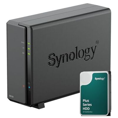 Synology Bundle NAS DS124 1 GB met 1 12TB HAT3300, niet gemonteerd, zwart Synology Bundle NAS DS124 1 GB met 1 12TB HAT3300, niet gemonteerd, zwart