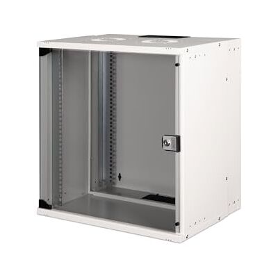 Digitus Netwerkkast, 19 inch rack 12 UH, niet gemonteerd, wandmontage, diepte 400 mm, werkdiepte 319,25 mm, draagvermogen 60 kg, glazen deur, SOHO Pro serie, grijs Digitus Netwerkkast, 19 inch rack 12 UH, niet gemonteerd, wandmontage, diepte 400 mm, werkdiepte 319,25 mm, draagvermogen 60 kg, glazen deur, SOHO Pro serie, grijs