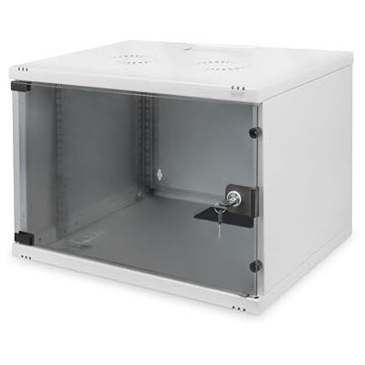 Digitus DN-19 07U-S-1 Netwerkkast, 19 Inch, 7 HE, Niet Gemonteerd Wandmontage, 400 mm Diepte, Draagvermogen 60 Kg, Glazen Deur, Grijs Digitus DN-19 07U-S-1 Netwerkkast, 19 Inch, 7 HE, Niet Gemonteerd Wandmontage, 400 mm Diepte, Draagvermogen 60 Kg, Glazen Deur, Grijs