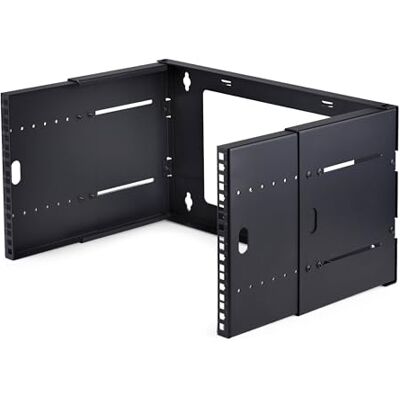 StarTech Wandrek met 2 stijlen 6U, diepte verstelbaar, 40 kg (WALLMOUNT6 Voor 19 inch server, data- en netwerkapparatuur, conform EIA-310, opklapbare zijkanten, houtschroeven StarTech Wandrek met 2 stijlen 6U, diepte verstelbaar, 40 kg (WALLMOUNT6 Voor 19 inch server, data- en netwerkapparatuur, conform EIA-310, opklapbare zijkanten, houtschroeven