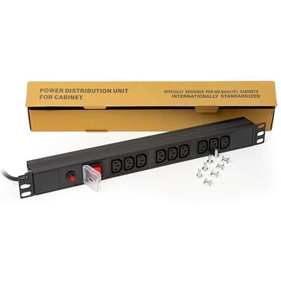 LINK LK10052 Stekkerdoos, 9 stopcontacten IEC C13, voor 19 inch rek LINK LK10052 Stekkerdoos, 9 stopcontacten IEC C13, voor 19 inch rek
