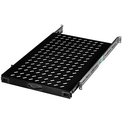 Digitus Uitbreidbare plank 19 inch 1UH bevestiging voor en achter toegestane belasting 65 kg voor netwerk- en serverkasten vanaf een kastdiepte van 1000 mm zwart Digitus Uitbreidbare plank 19 inch 1UH bevestiging voor en achter toegestane belasting 65 kg voor netwerk- en serverkasten vanaf een kastdiepte van 1000 mm zwart