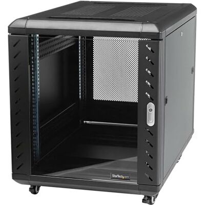 StarTech .com 15U Server Rackkast met 4 Polen, 19" Rackkast voor IT-/Netwerkapparatuur, met Verstelbare montagerails StarTech .com 15U Server Rackkast met 4 Polen, 19" Rackkast voor IT-/Netwerkapparatuur, met Verstelbare montagerails