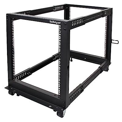 StarTech . com Mobiele server rack 12U 4 palen, 19 inch 4-polige netwerkrek met wielen, rack met verstelbare diepte voor pc/AV/IT wielen/nivelleringsvoeten/vloerbevestiging (4POSTRACK12U) StarTech . com Mobiele server rack 12U 4 palen, 19 inch 4-polige netwerkrek met wielen, rack met verstelbare diepte voor pc/AV/IT wielen/nivelleringsvoeten/vloerbevestiging (4POSTRACK12U)