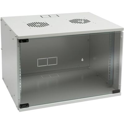 HMF 65707-07 netwerkkast, serverkast 19 inch, 7 U, diepte 400 mm, glazen deur, lichtgrijs HMF 65707-07 netwerkkast, serverkast 19 inch, 7 U, diepte 400 mm, glazen deur, lichtgrijs