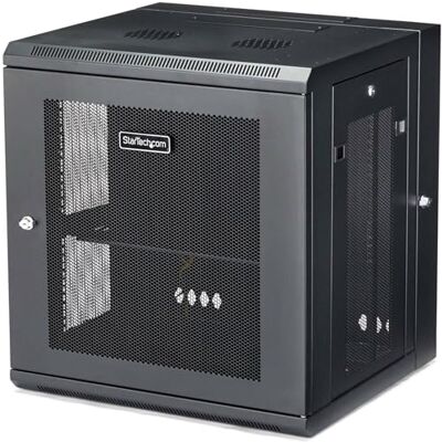 StarTech . com 12U wandkast met 4 palen met 1U plank, 19 inch wandrek voor IT-apparatuur/gegevens StarTech . com 12U wandkast met 4 palen met 1U plank, 19 inch wandrek voor IT-apparatuur/gegevens