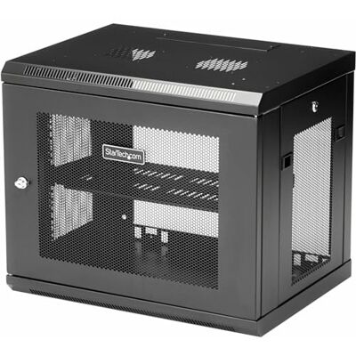 StarTech .com 9U 19 inch wandkast met 2 palen verstelbare diepte 15,2 38,1 cm afsluitbare schakelkast geventileerd rek voor IT-apparatuur en klittenband (RK9WALM) StarTech .com 9U 19 inch wandkast met 2 palen verstelbare diepte 15,2 38,1 cm afsluitbare schakelkast geventileerd rek voor IT-apparatuur en klittenband (RK9WALM)