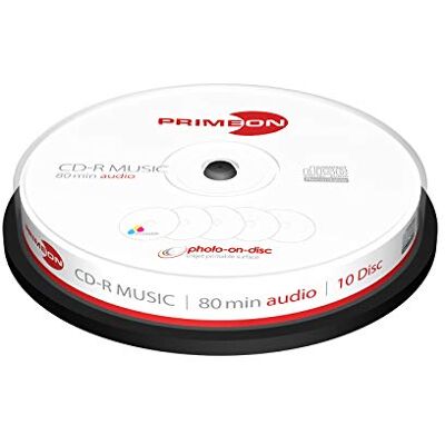 Primeon Set van 10 blanco cd's, 700 MB, 120 mm, 80 min, 52 x 2761111 Primeon Set van 10 blanco cd's, 700 MB, 120 mm, 80 min, 52 x 2761111