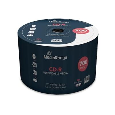 MediaRange 50 CD-R 700 MB/80 min schrijfsnelheid 52 keer MediaRange 50 CD-R 700 MB/80 min schrijfsnelheid 52 keer