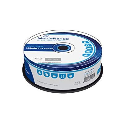 MediaRange BD-R schrijfsnelheid 25 GB 6 keer MediaRange BD-R schrijfsnelheid 25 GB 6 keer