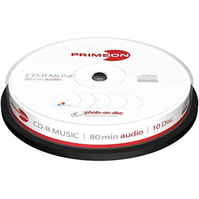 Primeon Set van 10 blanco cd's, 700 MB, 120 mm, 80 min, 52 x 2761111 Primeon Set van 10 blanco cd's, 700 MB, 120 mm, 80 min, 52 x 2761111