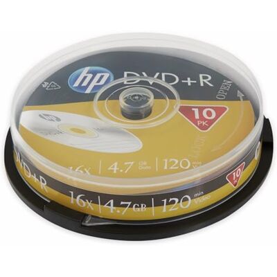 HP & 4,7 GB DVD-R 10 stuks spin. 16 x HP & 4,7 GB DVD-R 10 stuks spin. 16 x