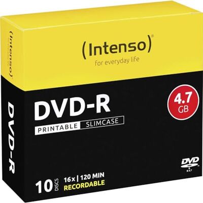 Intenso DVD-R 10 x 16 bedrukte witte schijven 4,7 GB Intenso DVD-R 10 x 16 bedrukte witte schijven 4,7 GB