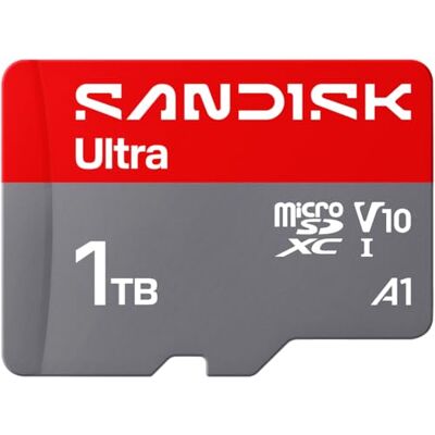 SanDisk Ultra microSDXC UHS-I + SD-adapter, 1 TB (overdrachtssnelheden tot 195 MB/s, video's in Full HD, V10, U1, C10, A1) SanDisk Ultra microSDXC UHS-I + SD-adapter, 1 TB (overdrachtssnelheden tot 195 MB/s, video's in Full HD, V10, U1, C10, A1)