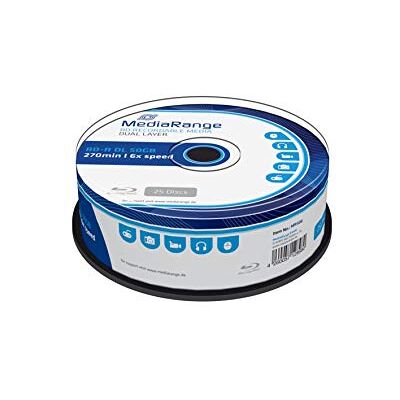 MediaRange BD-R Dual Layer 50 GB schrijfsnelheid 6 x 6 keer MediaRange BD-R Dual Layer 50 GB schrijfsnelheid 6 x 6 keer