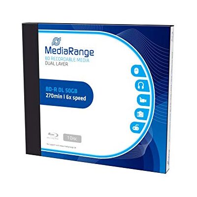 MediaRange BD-R Dual Layer 50 GB 6 schrijfsnelheden, individuele behuizing MediaRange BD-R Dual Layer 50 GB 6 schrijfsnelheden, individuele behuizing