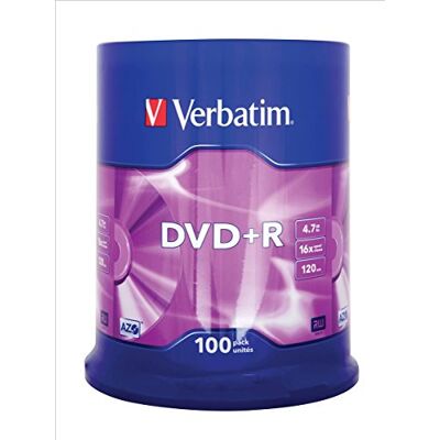 Verbatim DVD+R 16x Speed 100 stuks Verbatim DVD+R 16x Speed 100 stuks