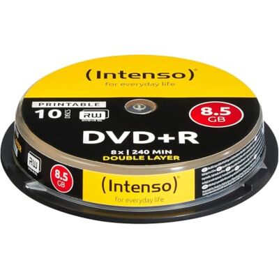 Intenso 4381142 DVD+R 8,5 GB Dual Layer Printable 8 x Speed 10-pins nee Intenso 4381142 DVD+R 8,5 GB Dual Layer Printable 8 x Speed 10-pins nee