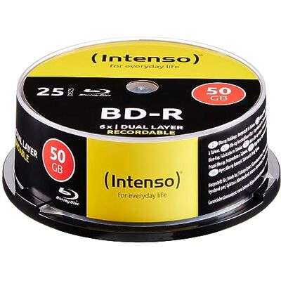 Intenso Blu-Ray, 50 GB 25-polig Intenso Blu-Ray, 50 GB 25-polig