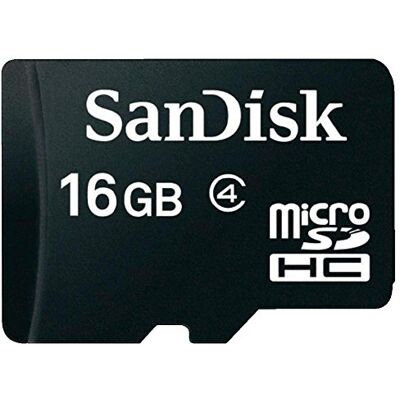 SanDisk SDSDQM-016G-B35 microSDHC-geheugenkaart 16 GB, zwart SanDisk SDSDQM-016G-B35 microSDHC-geheugenkaart 16 GB, zwart