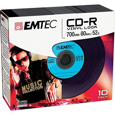 EMTEC CD-R CD-R 10 stuks lege cd's 700 MB (CD-R, 700 MB, 10 stuks) 120 mm, 52 x EMTEC CD-R CD-R 10 stuks lege cd's 700 MB (CD-R, 700 MB, 10 stuks) 120 mm, 52 x