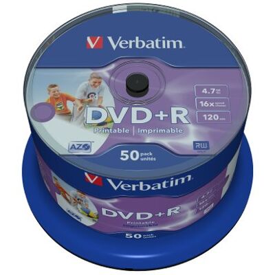 Verbatim Best Price Square DVD+R Printable Spindle 50 16X Cake 50 43512 Verbatim Best Price Square DVD+R Printable Spindle 50 16X Cake 50 43512