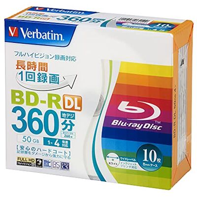 Verbatim Mitsubishi Blu-ray discs BD-R DL 50 GB 4X bedrukbaar, 10 stuks Verbatim Mitsubishi Blu-ray discs BD-R DL 50 GB 4X bedrukbaar, 10 stuks