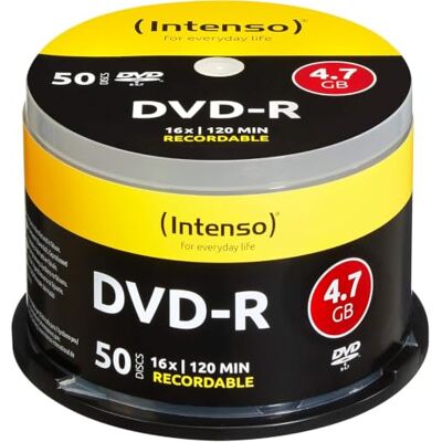 Intenso DVD-R 16x Speed 50er Spindel DVD-onbewerkte Intenso DVD-R 16x Speed 50er Spindel DVD-onbewerkte