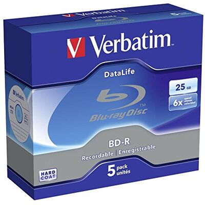 Verbatim 43836 Blu-Ray Discs Pack voor Lezen/Schrijven (BD) / BD-RE Blanco Verbatim 43836 Blu-Ray Discs Pack voor Lezen/Schrijven (BD) / BD-RE Blanco