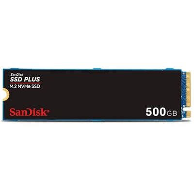 SanDisk SSD Plus 500 GB, M.2 2280, PCIe Gen3 NVMe SSD, met een leessnelheid van maximaal 3200 MB/s SanDisk SSD Plus 500 GB, M.2 2280, PCIe Gen3 NVMe SSD, met een leessnelheid van maximaal 3200 MB/s