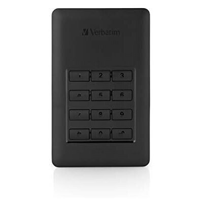 Verbatim 53403 Store 'n' Go Secure 2 TB, USB 3.1 Type-C, externe harde schijf met wachtwoordbeveiliging via toetsenbord, voeding via USB, zwart Verbatim 53403 Store 'n' Go Secure 2 TB, USB 3.1 Type-C, externe harde schijf met wachtwoordbeveiliging via toetsenbord, voeding via USB, zwart