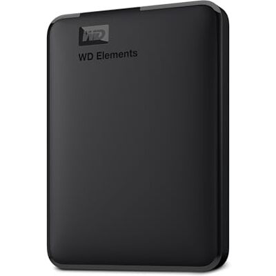 Western Digital Elements 1 TB draagbare externe harde schijf met USB 3.0, zwart Western Digital Elements 1 TB draagbare externe harde schijf met USB 3.0, zwart