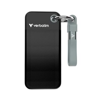 Verbatim Pocket SSD USB 3.2 Gen 2 1TB zwart/grijs Verbatim Pocket SSD USB 3.2 Gen 2 1TB zwart/grijs