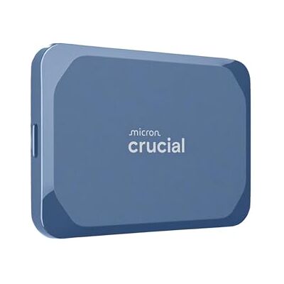 Crucial X10 4 TB externe SSD-harde schijf, draagbaar, tot 2100 MB/s, USB-C 3.2 Gen2, stof- en waterbestendigheid conform IP65, externe harde schijf, mat blauw CT4000X10SSD9-02 Crucial X10 4 TB externe SSD-harde schijf, draagbaar, tot 2100 MB/s, USB-C 3.2 Gen2, stof- en waterbestendigheid conform IP65, externe harde schijf, mat blauw CT4000X10SSD9-02