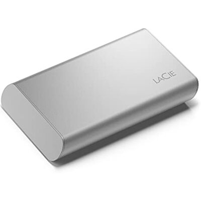 LaCie Portable SSD, 1 TB, Extern SSD, Moon Silver, USB-C, USB 3.2 Gen 2, Hastigheter upp till 1050 MB/s, för Mac/PC/iPad, 1 månad Adobe CC, 3 års Rescue Services (STKS1000400) LaCie Portable SSD, 1 TB, Extern SSD, Moon Silver, USB-C, USB 3.2 Gen 2, Hastigheter upp till 1050 MB/s, för Mac/PC/iPad, 1 månad Adobe CC, 3 års Rescue Services (STKS1000400)